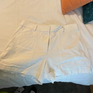white high waisted ann taylor shorts